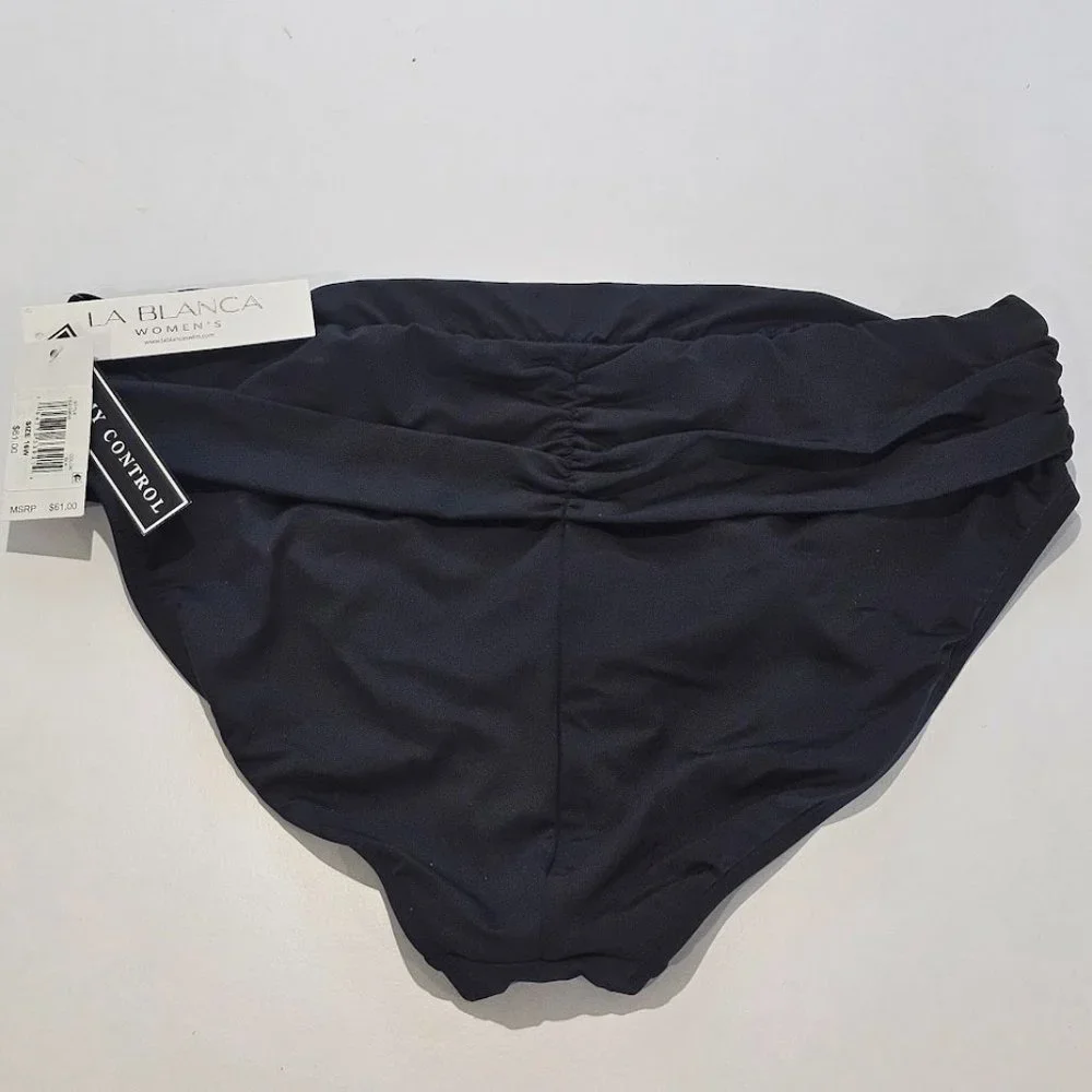 La Blanca Plus Size Ruched Hipster Swim Bottoms Size 16W - Picture 3 of 6